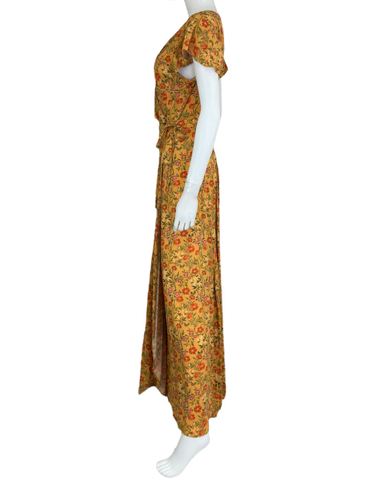 Olivaceous Multicolor Floral Casual Maxi Dress Size M