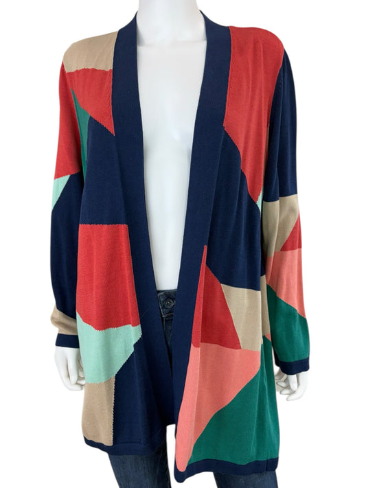Chico's NWT Colorblock Sweater Cardigan Size L
