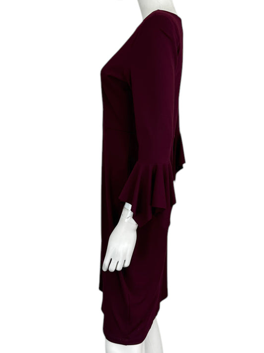 SUSANA MONACO Maroon Cocktail Dress Size L