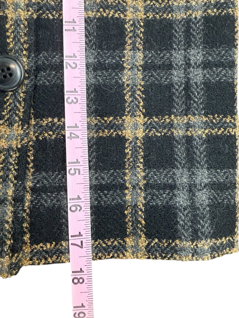 WHITE + WARREN Black Wool Blend Mini Size 6