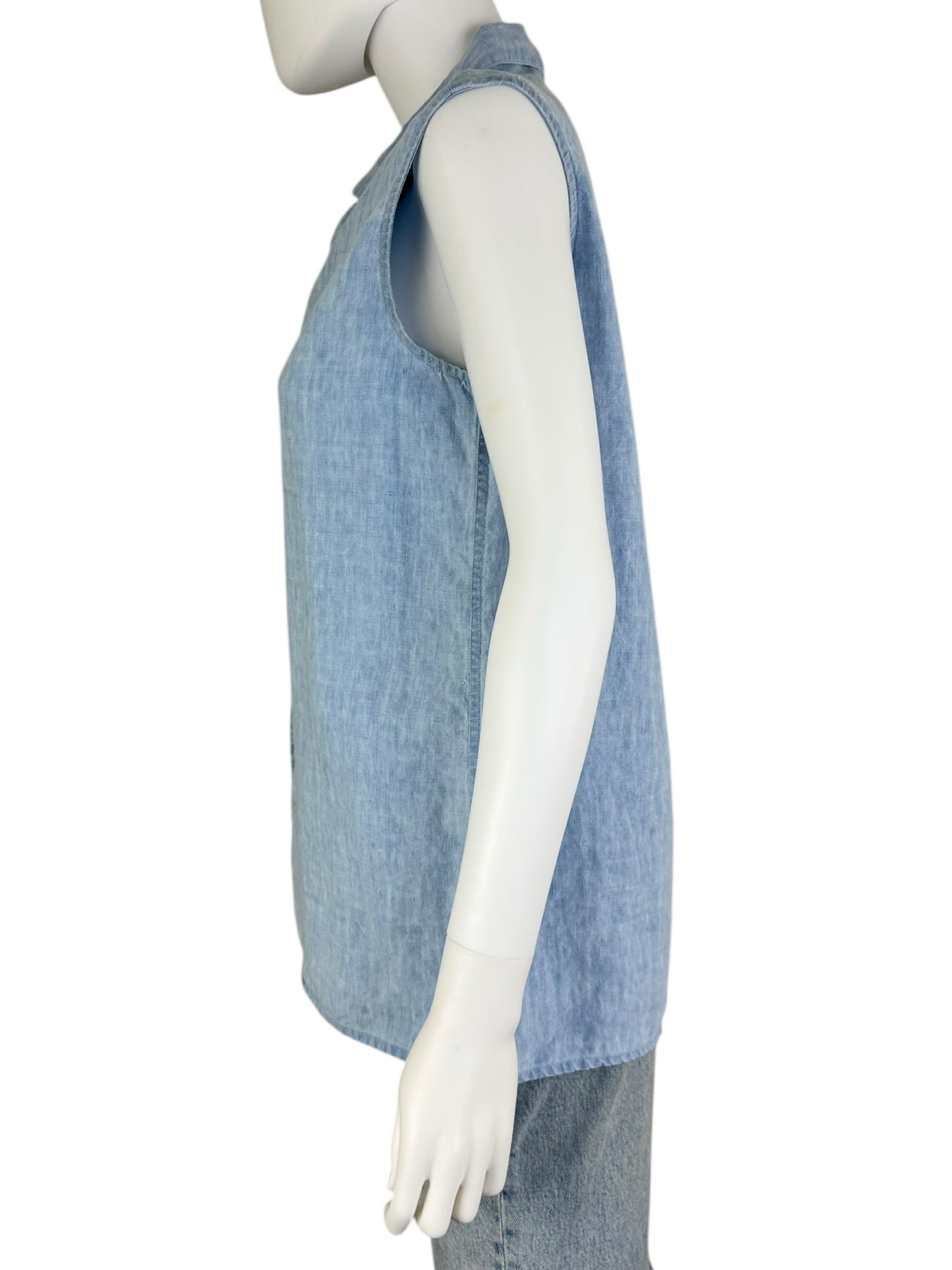 BANANA REPUBLIC Light Blue Linen Tank Size M