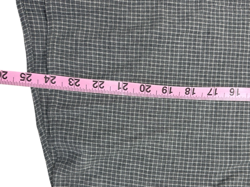 EILEEN FISHER Gray Plaid Blouse Size S