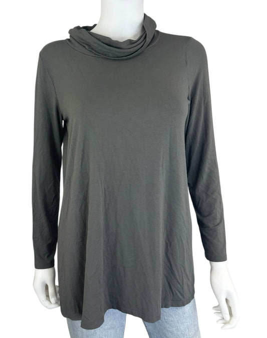 EILEEN FISHER Gray Knit Hoodie Size M