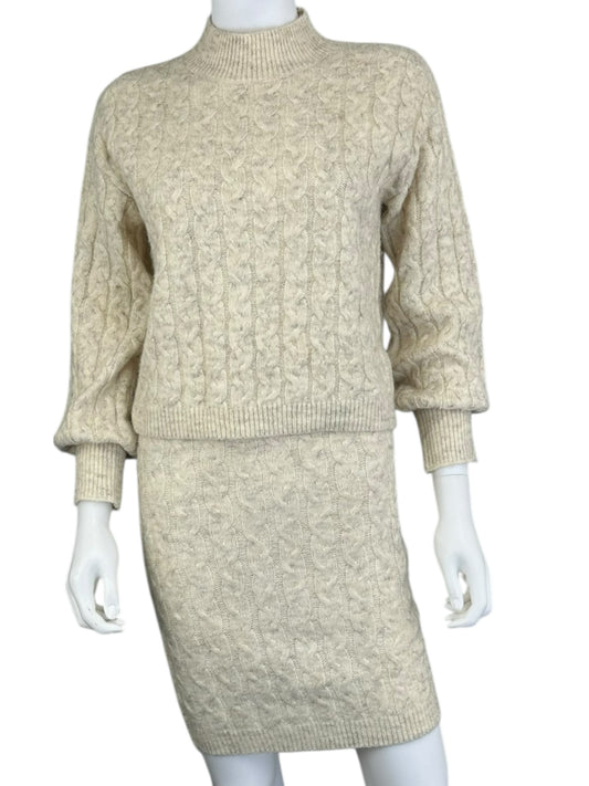 heartloom NWT Cream Cable Knit Sweater Skirt Set Size XS