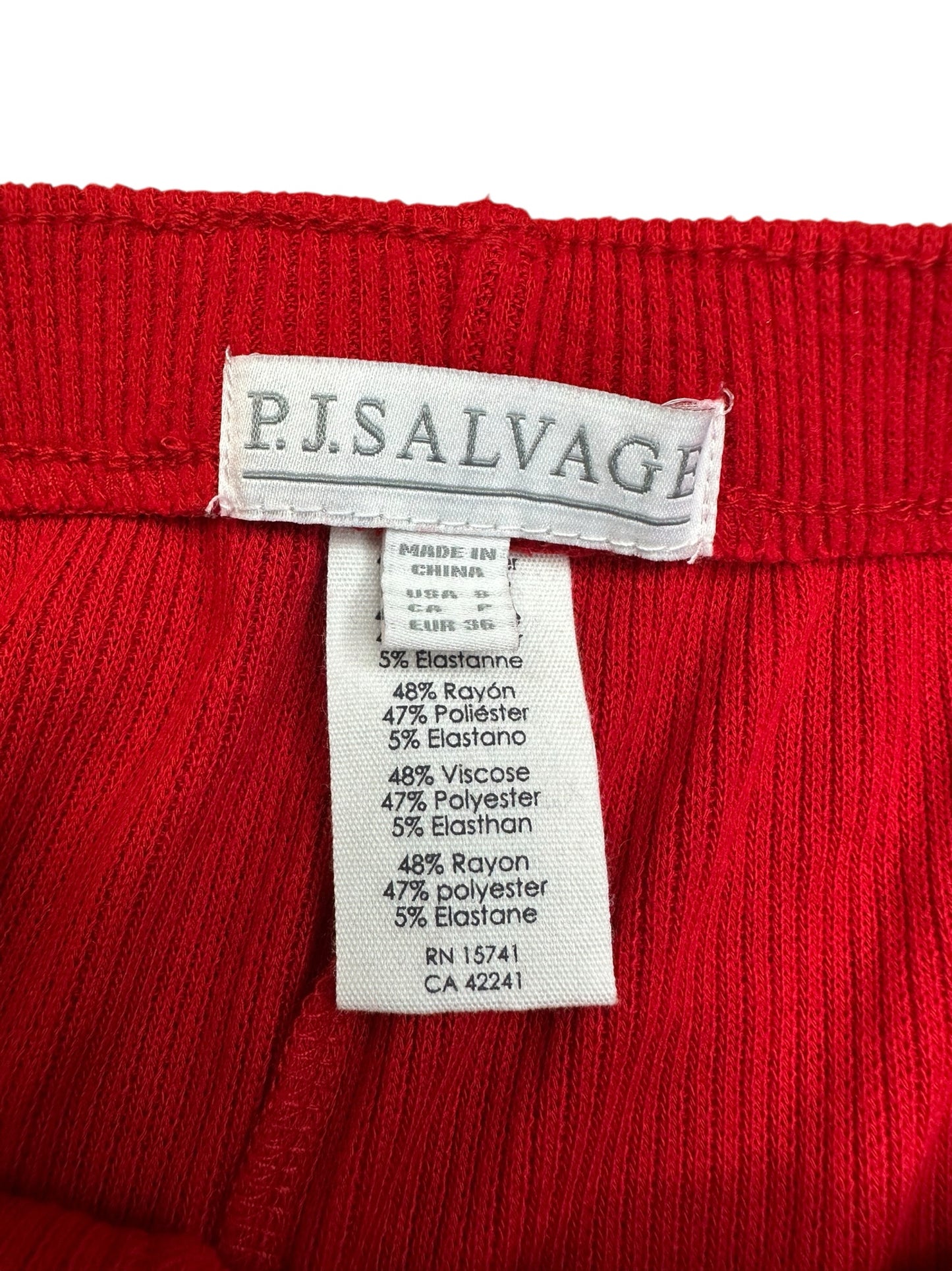 P.J. Salvage Red Two Piece Set Size 8