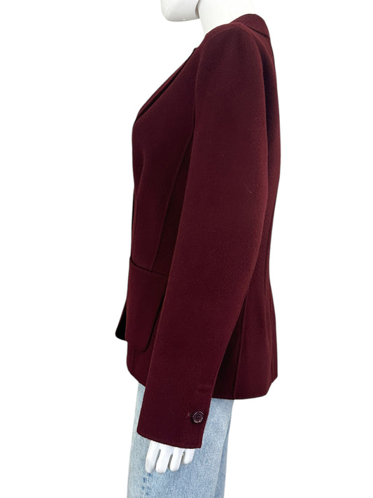 Talbots Wool Blend Maroon Blazer Size S