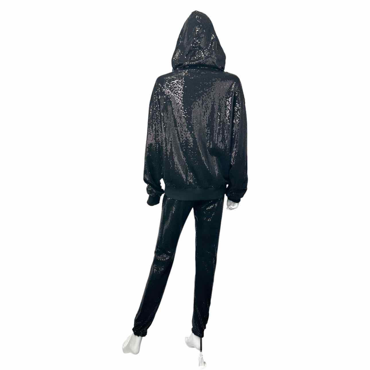 PAM&GELA Black Sequined Jogger Set Size S
