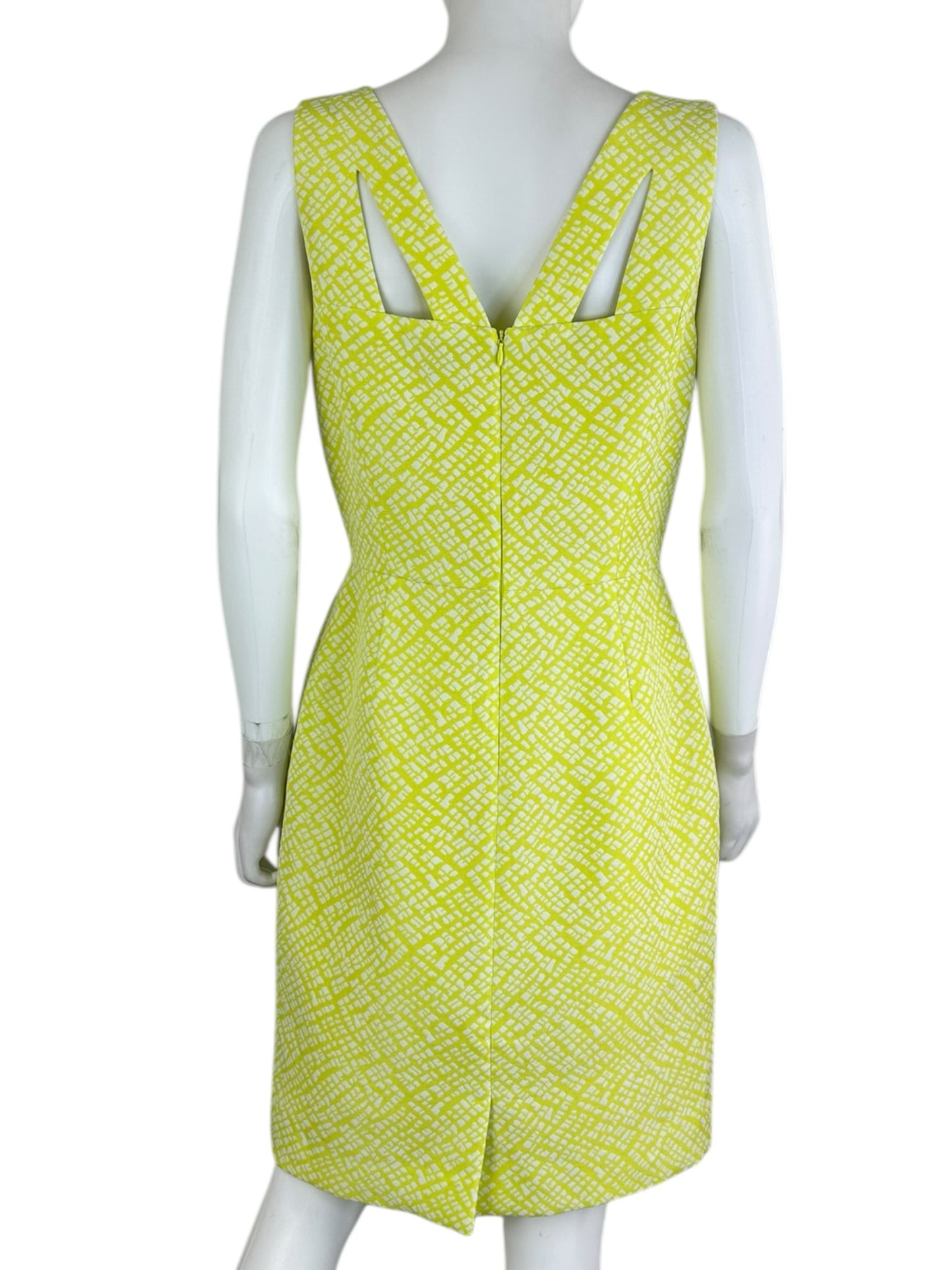 TAHARI Yellow Cocktail Dress Size M