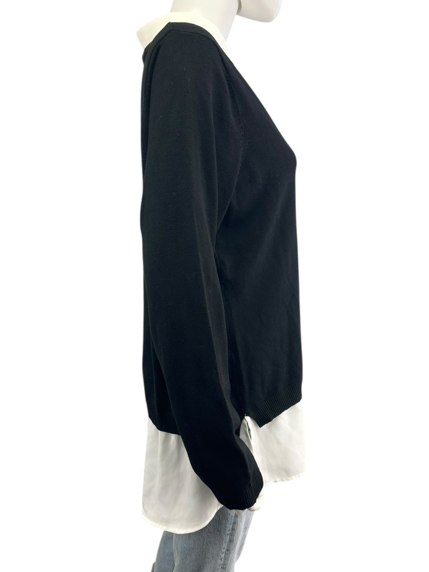 Adrianna Papell NWT Black Twofer Sweater Size XL