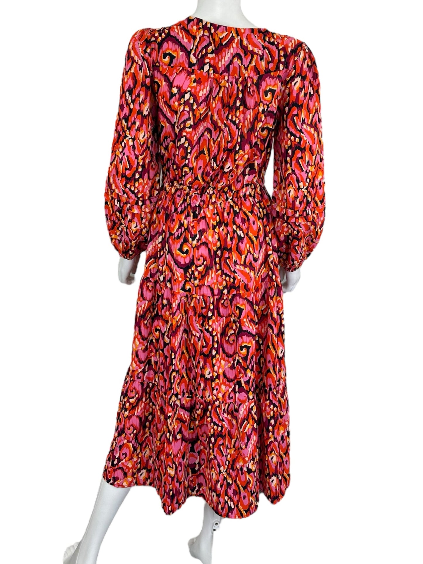 PINCH Red Patterned Casual Dress Size S