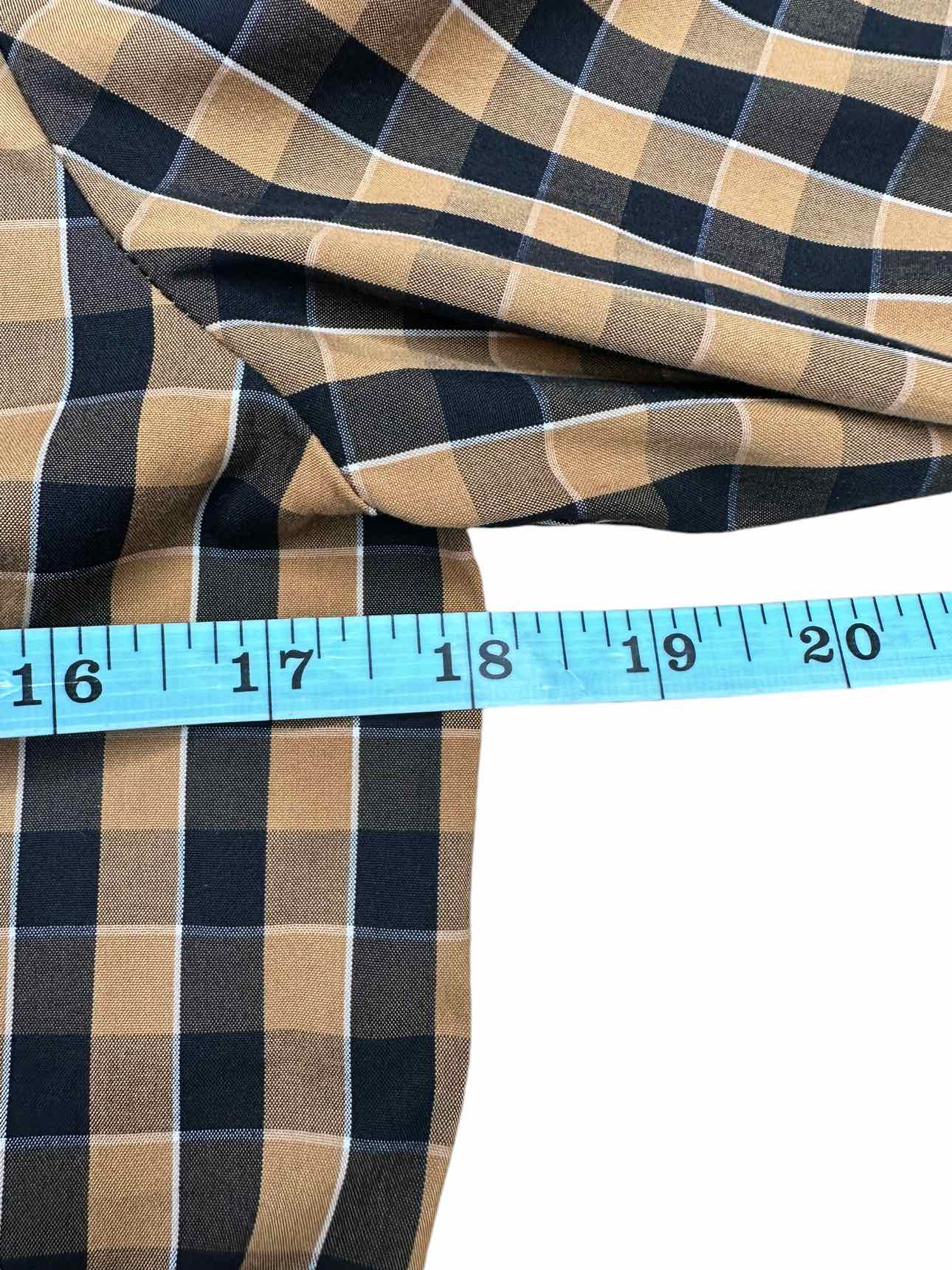 LAFAYETTE 148 NEW YORK Black and Brown Checkered Button Down Size S
