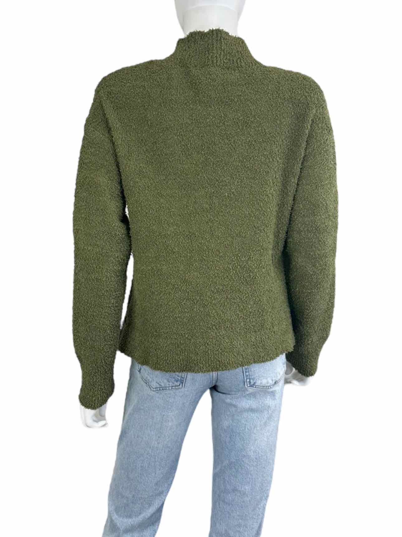 Sanctuary Olive Chenille Mock-neck Sweater Size M