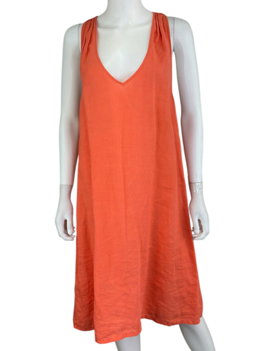 Tommy Bahama Coral 100% Linen Midi Dress Size XL