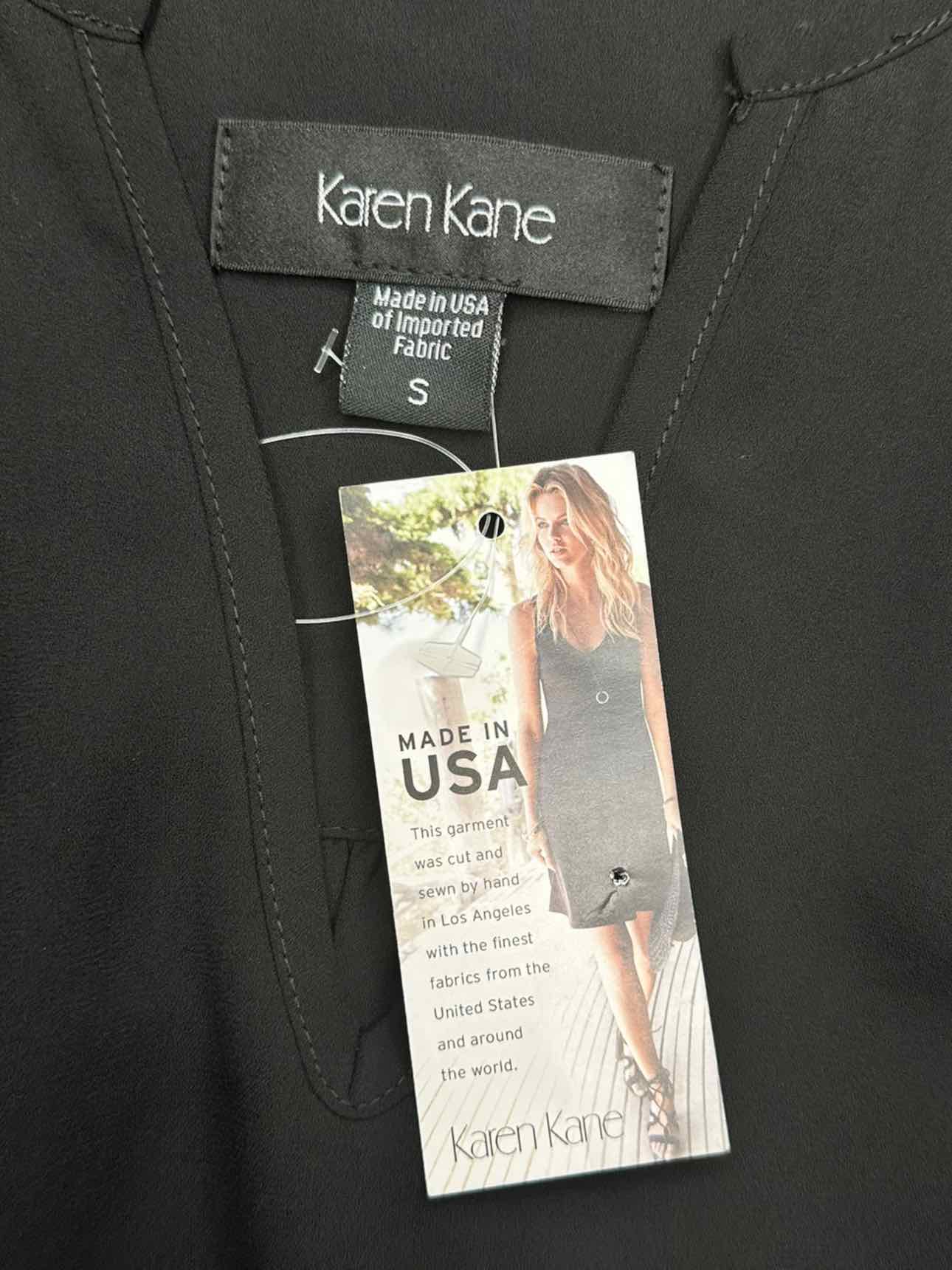 Karen Kane NWT Black Split Neck Blouse Size S