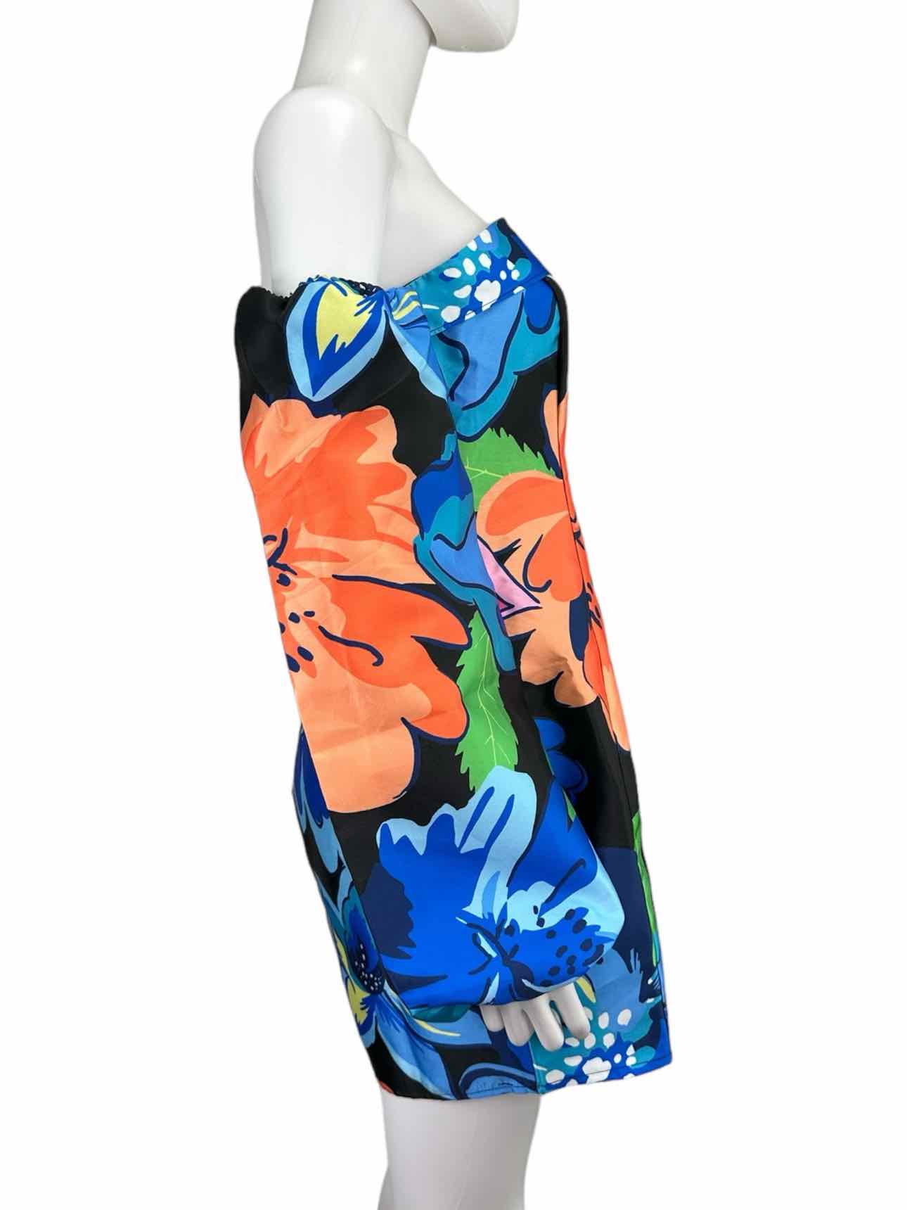 Klesis NWT Satin Floral Print Off Shoulder Cocktail Size L