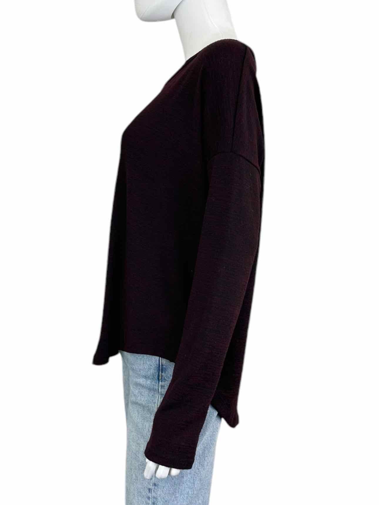 Rag & Bone Maroon Knit Long Sleeve Top Size M