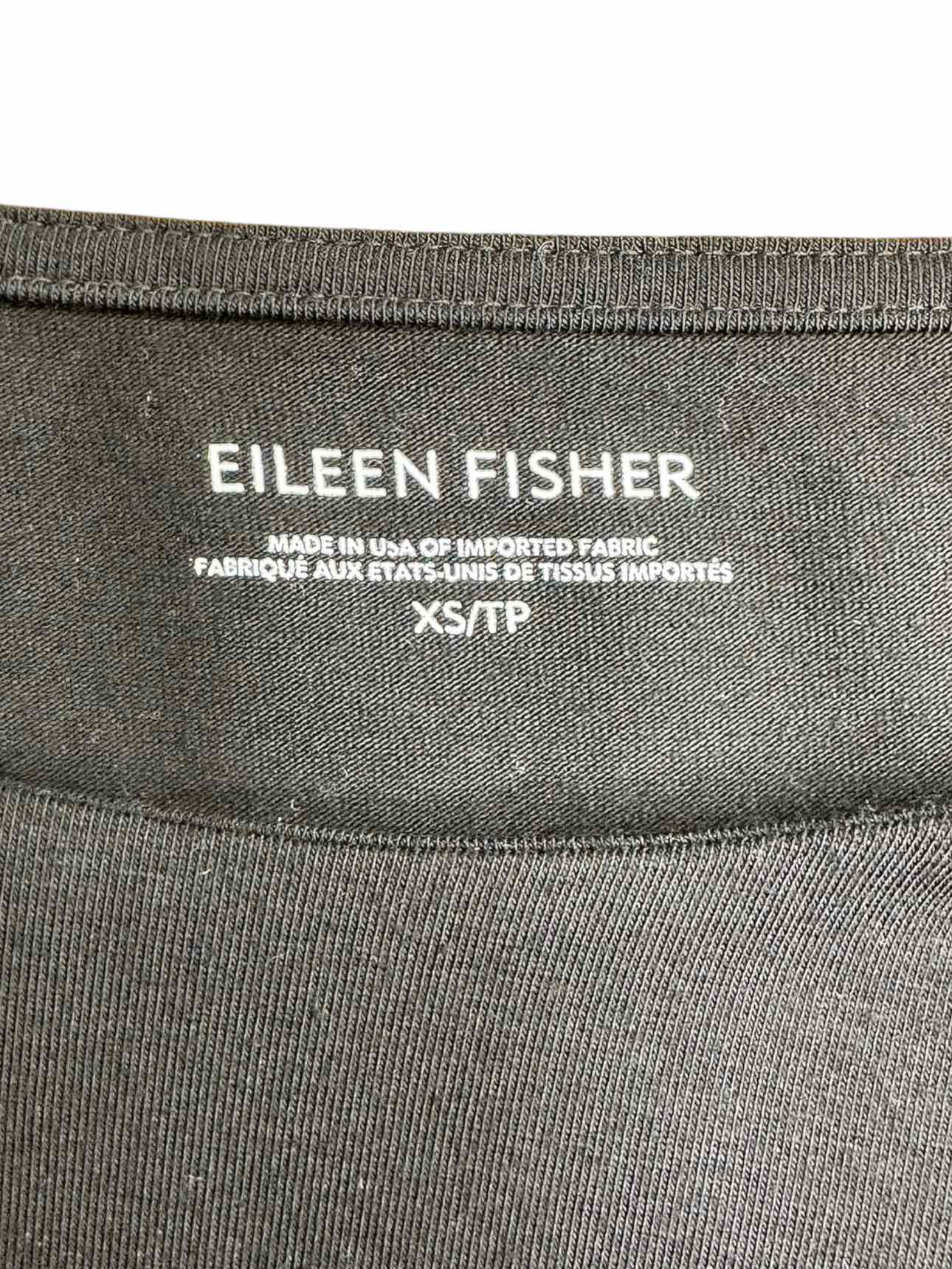 EILEEN FISHER Black Stretch Knit Mini Dress Size XS