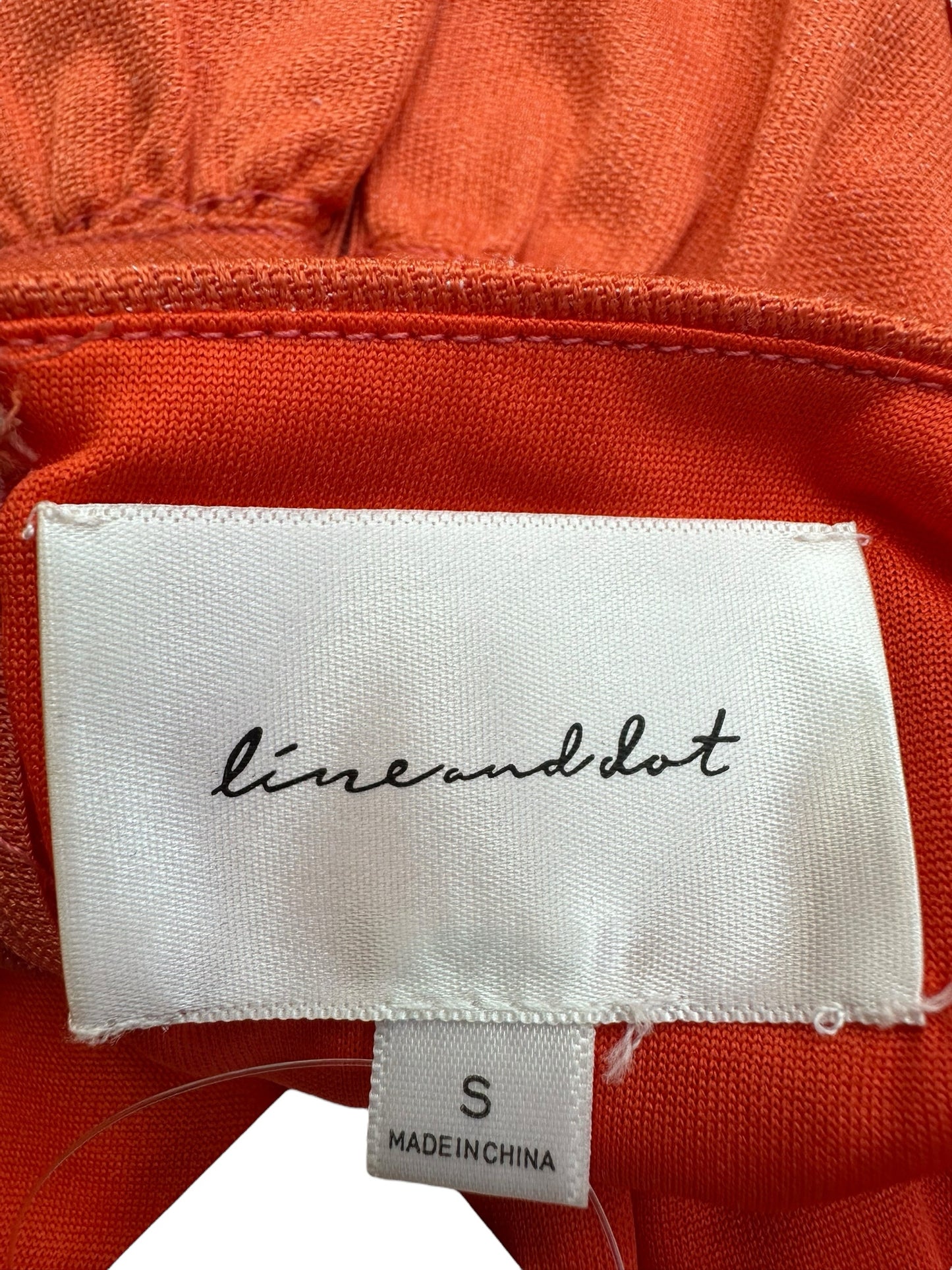 Line & Dot Orange Casual Dress Size S