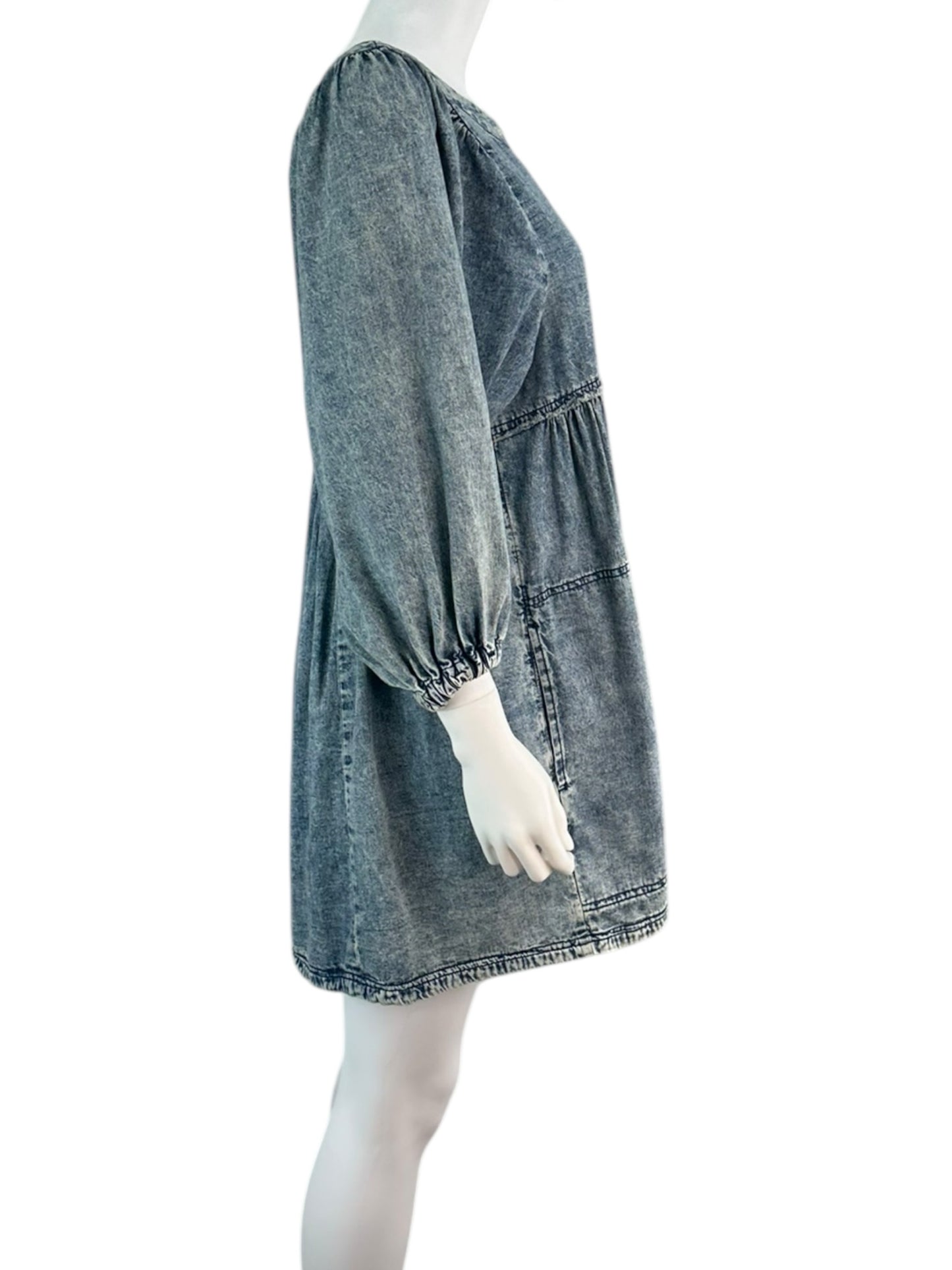Free People NWT Blue Denim Mini Dress Size S