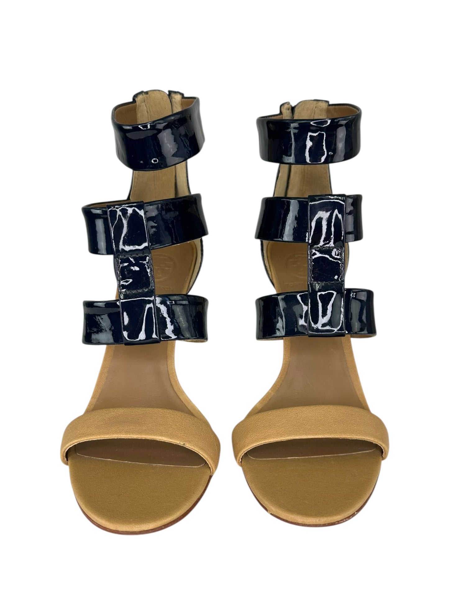 Tory Burch Danielle Caged Leather Sandal Pumps Size 8.5