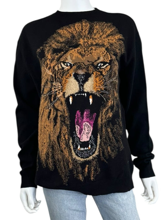 STELLA MCCARTNEY NWT 100% Virgin Wool Intarsia Lion Sweater Size 40