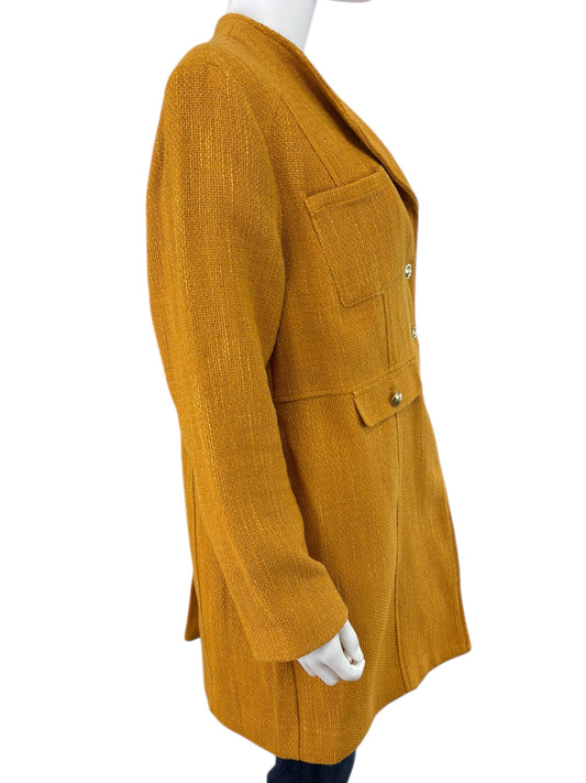 Chico's Yellow Cotton Coat Size L