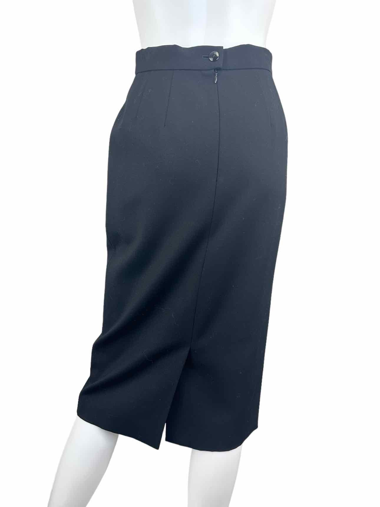 ESCADA Black 100% Virgin Wool Midi Skirt Size 34