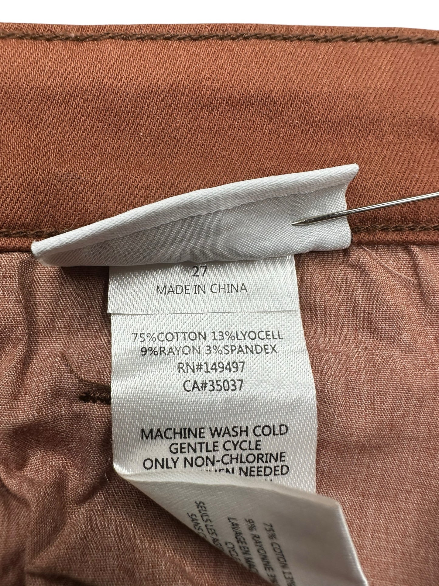 joes Brown Straight Jean Size 27