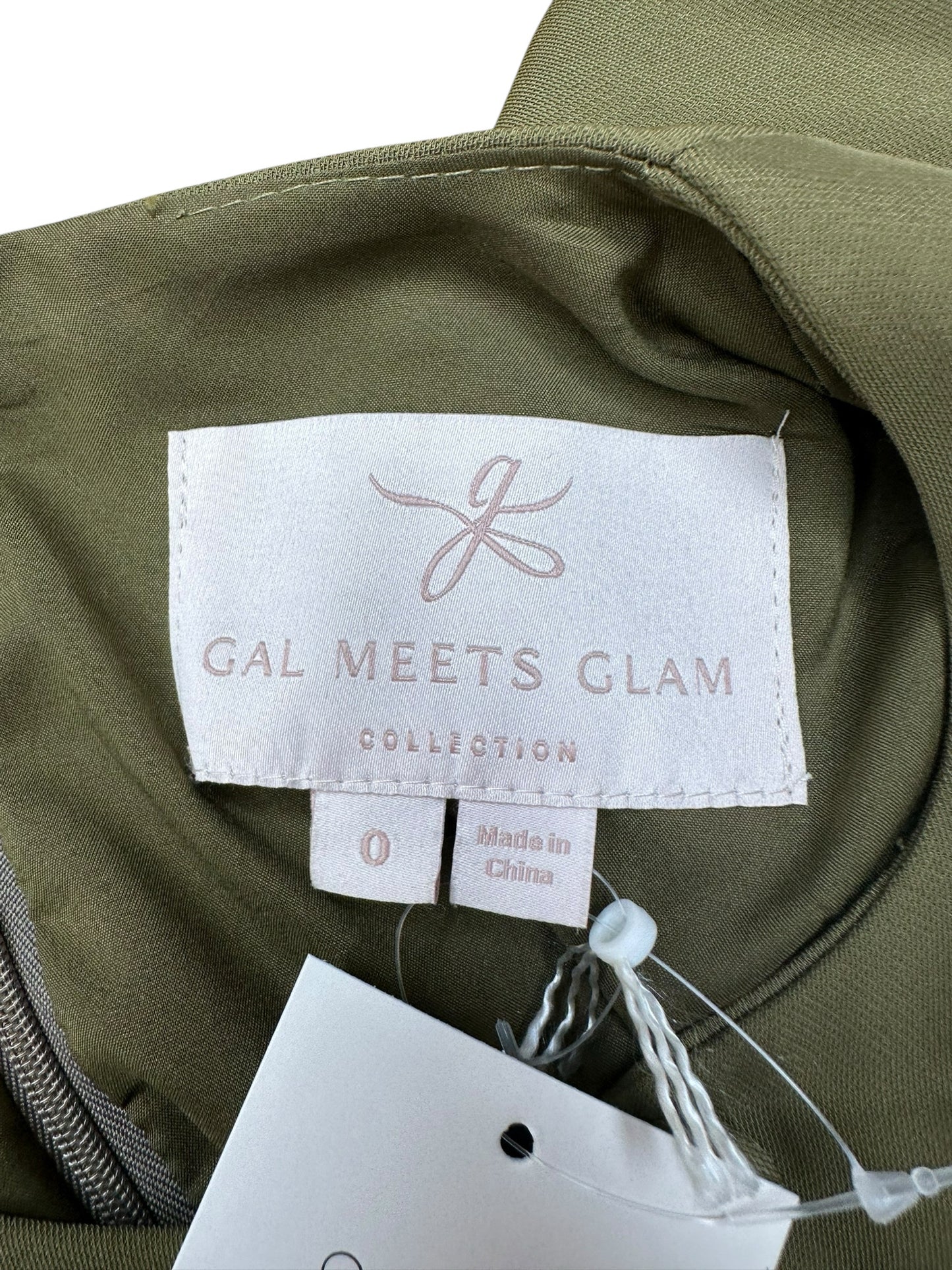 Gal Meets Glam Olive Midi Dress Size 0