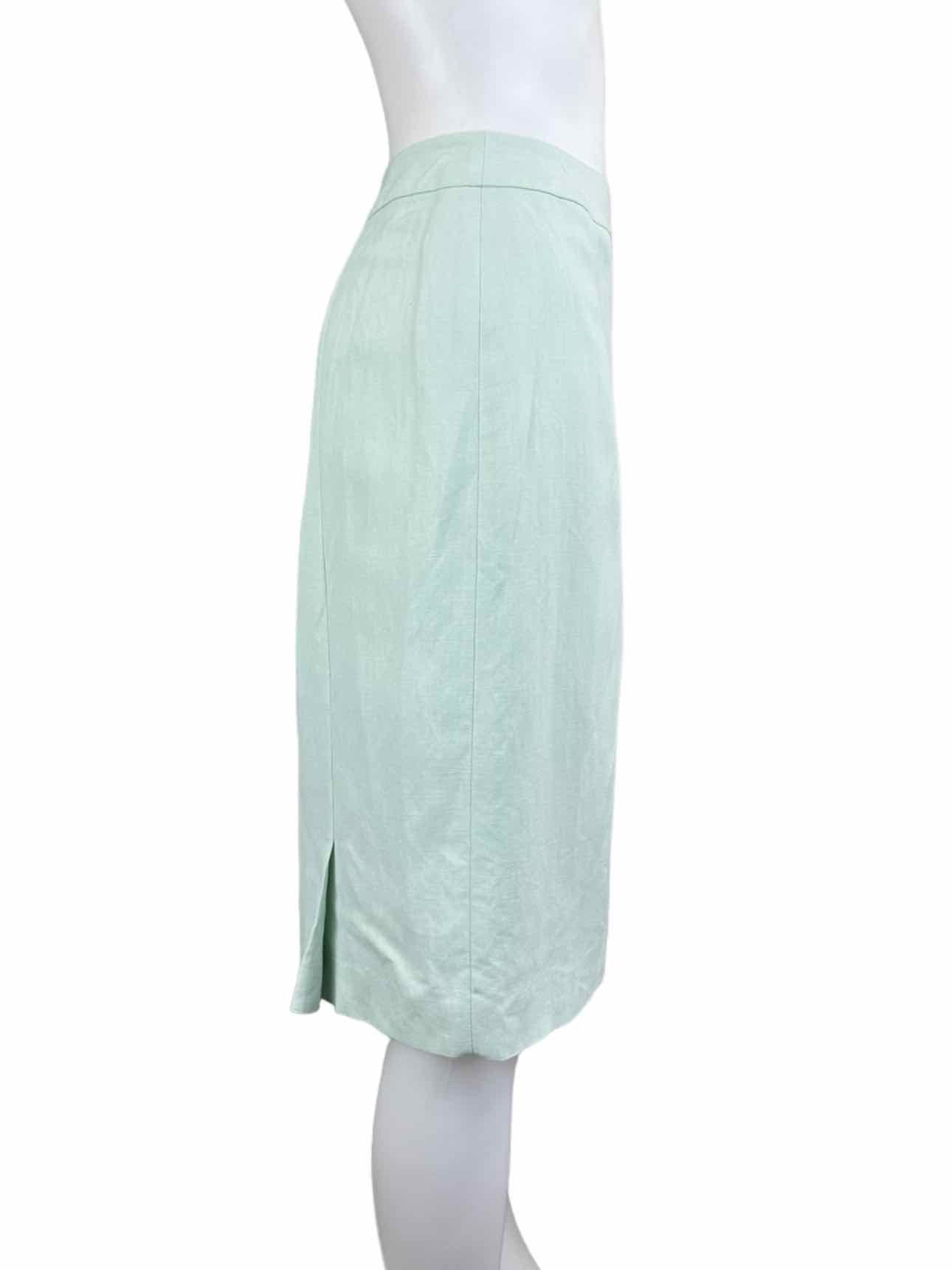 LINDA ALLARD NWT Pastel Green Linen Skirt Size 10
