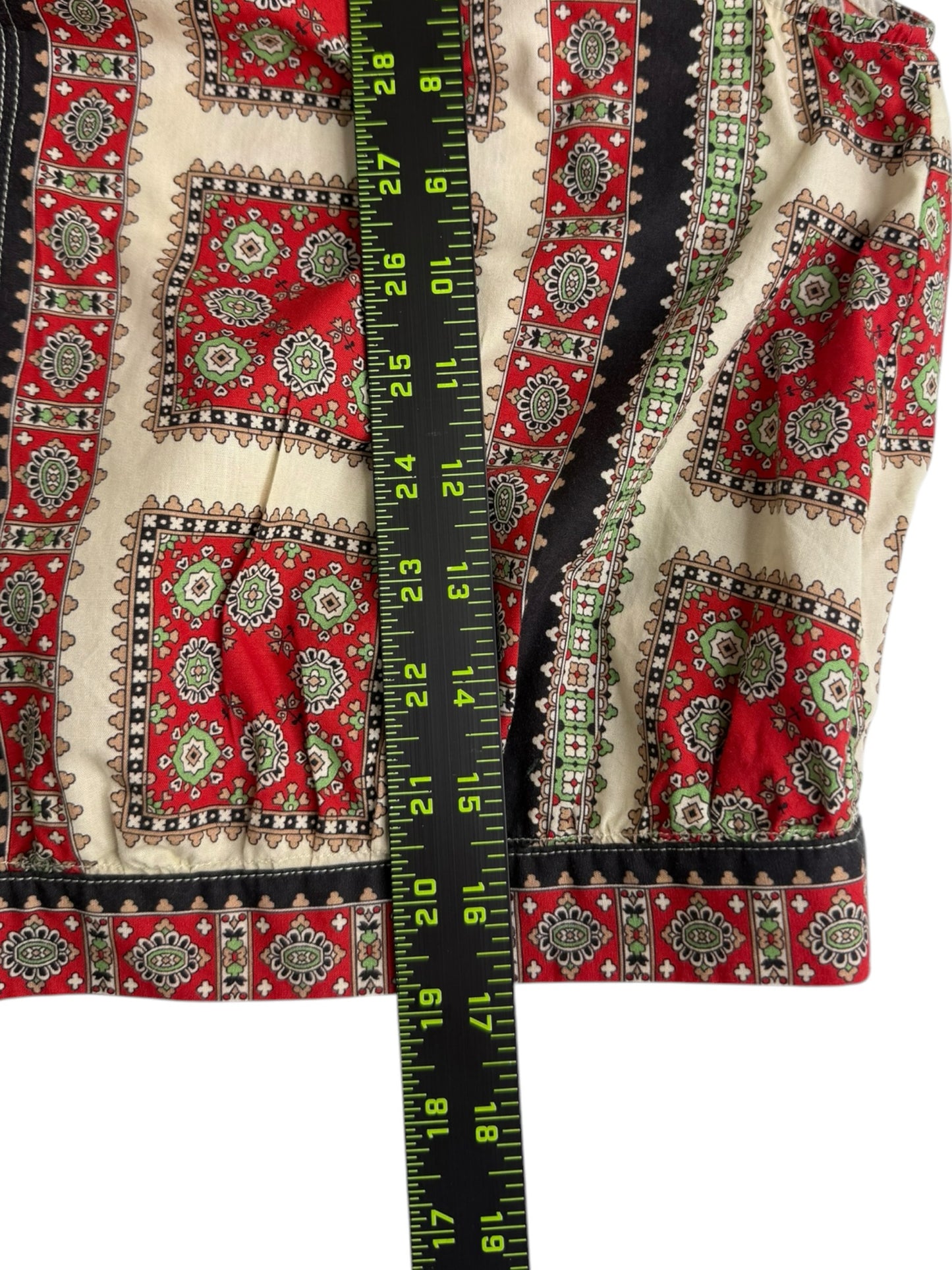 the great. Red Cropped Midland Top Size 0