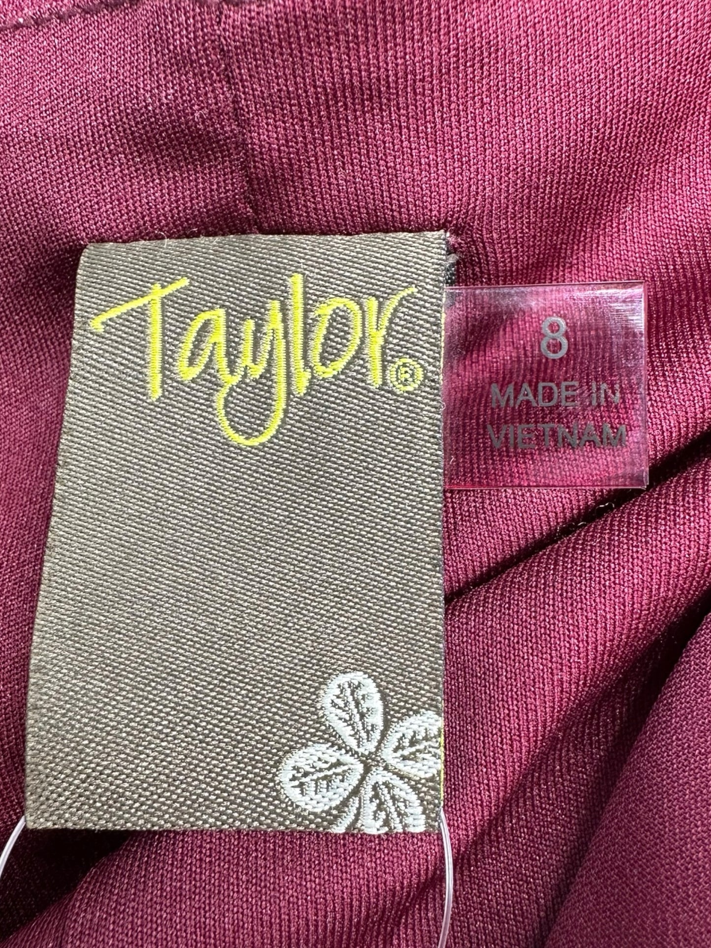 Taylor Maroon Maxi Dress Size 8