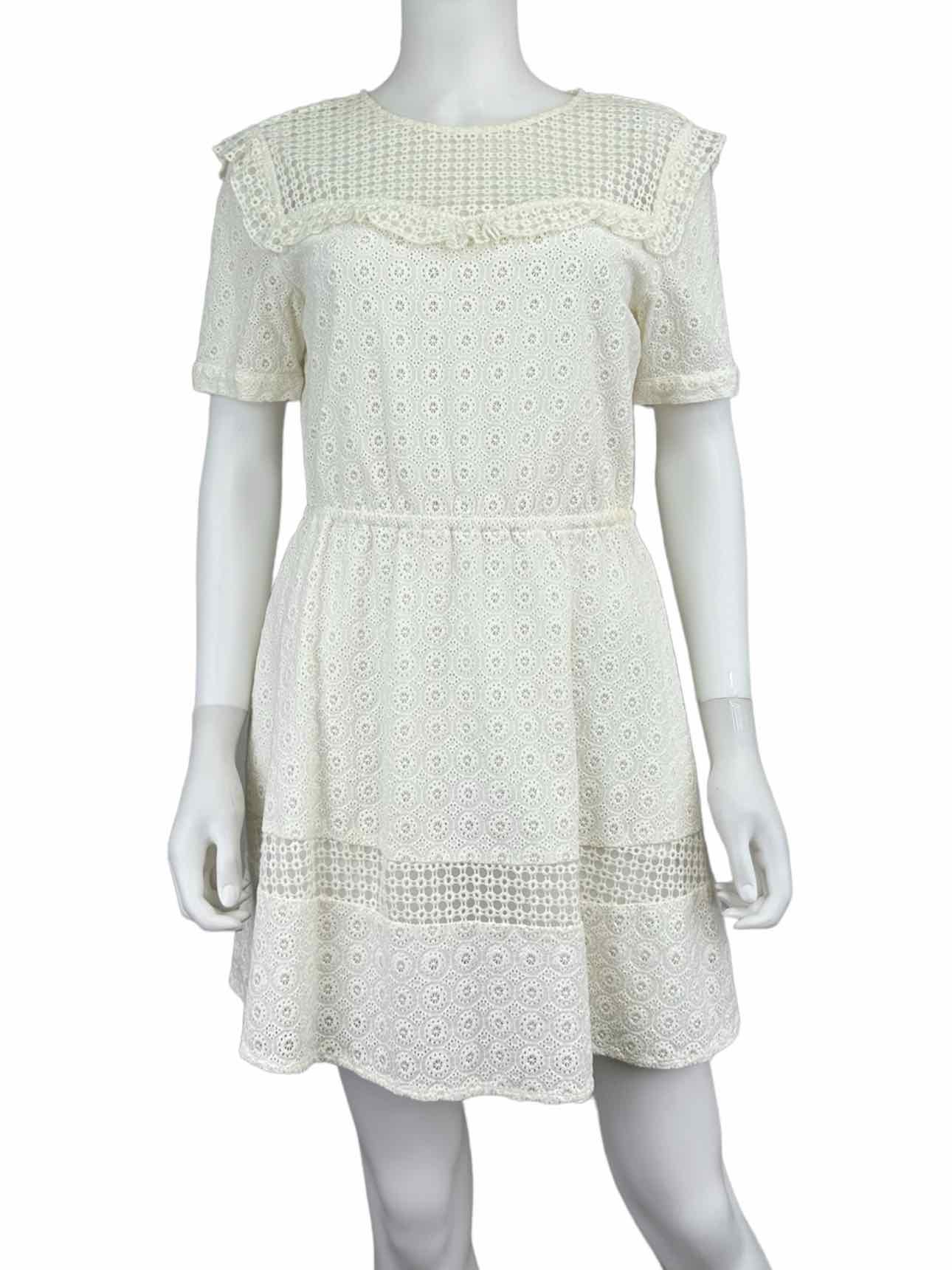 Rebecca Minkoff Cream Eyelet Mini Dress Size M Rebecca Minkoff Cream Eyelet Mini Dress Size M