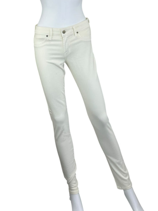 VIZCAINO Cream Skinny Jeans Size 26