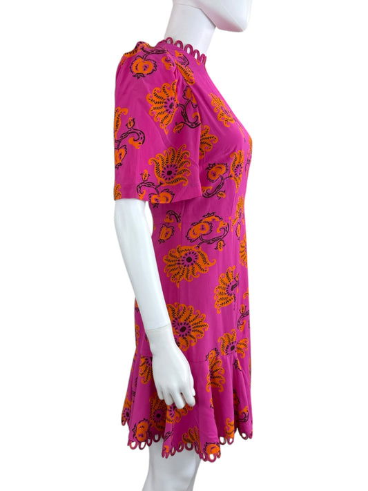 RHODE NWT Hot Pink Paisley Mini Workwear Dress Size 4
