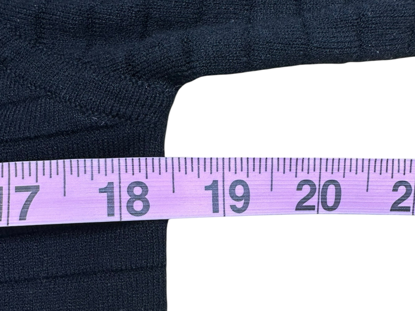 WHITE + WARREN Black Ribbed Sweater Size M
