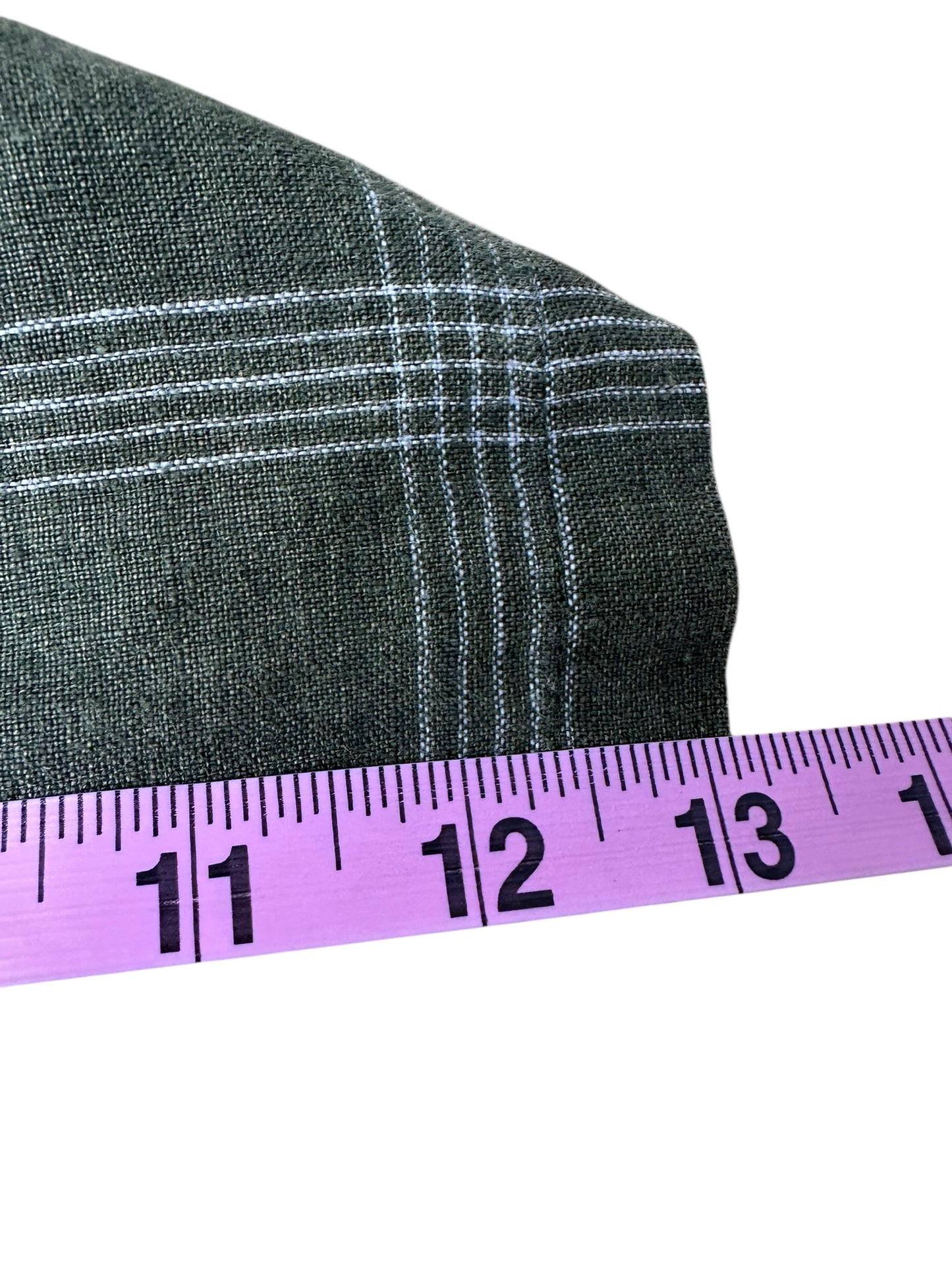 EILEEN FISHER 100% Organic Linen Green Plaid Blouse Size XL