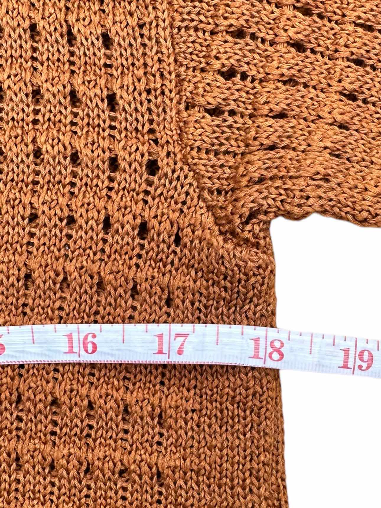 Talbots Rust Cotton Sweater Size M