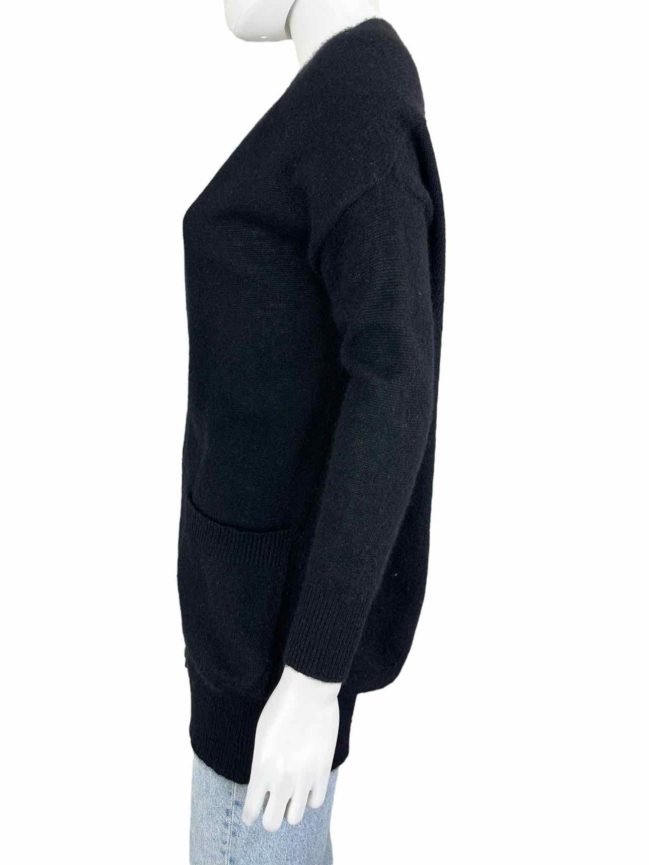WHITE + WARREN Black Cashmere Cardigan Size S