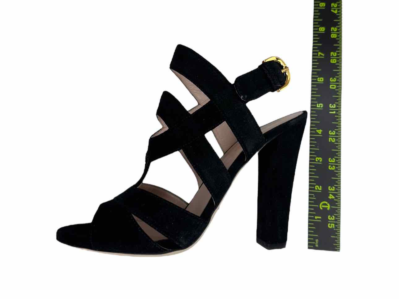 Sergio Rossi Black Suede Sandal Pump Size 38