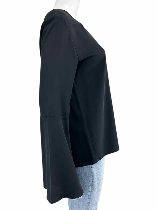 tibi Black 100% Silk Blouse Size 4