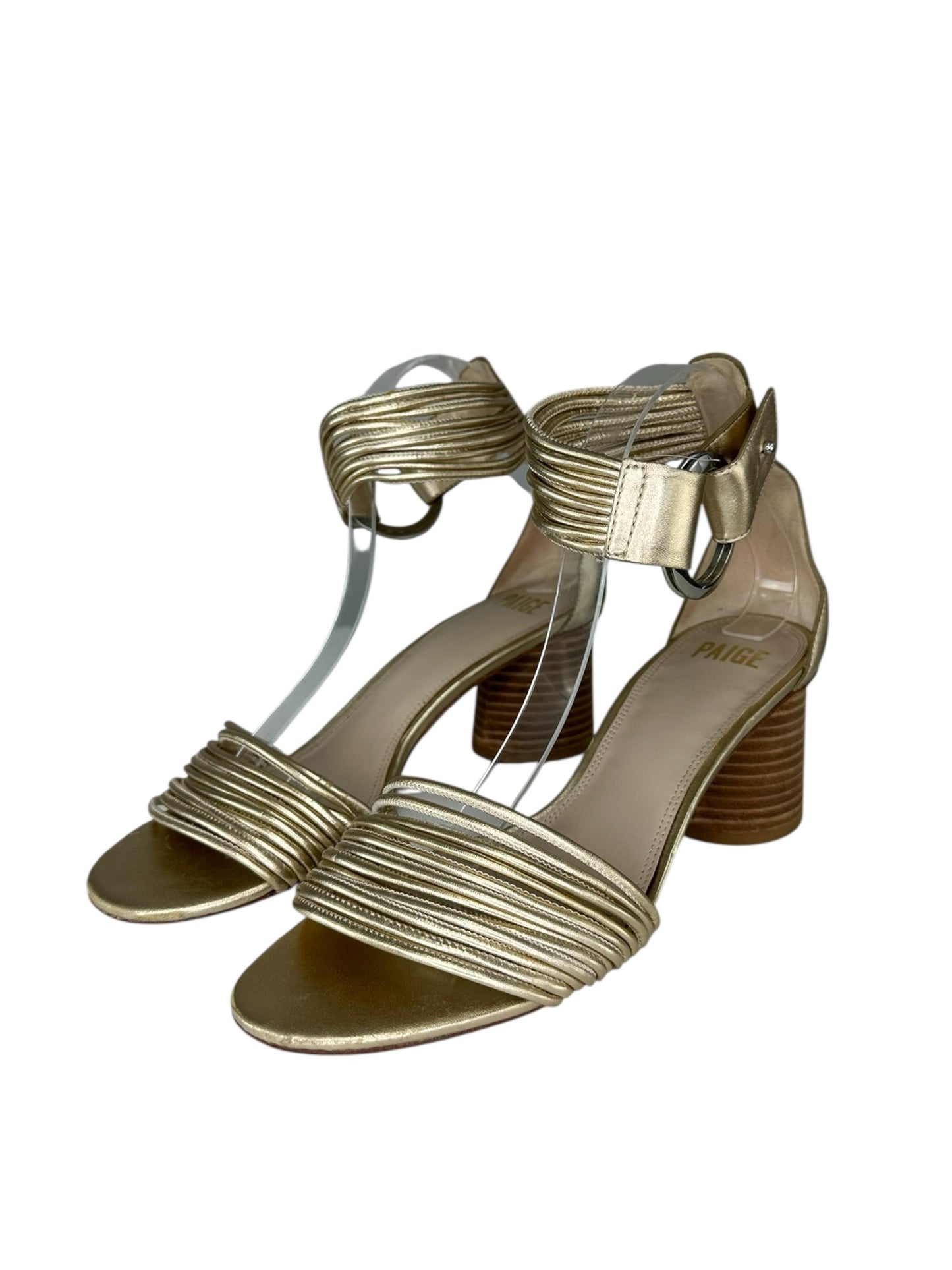 PAIGE Gold Strappy Sandals Size 9
