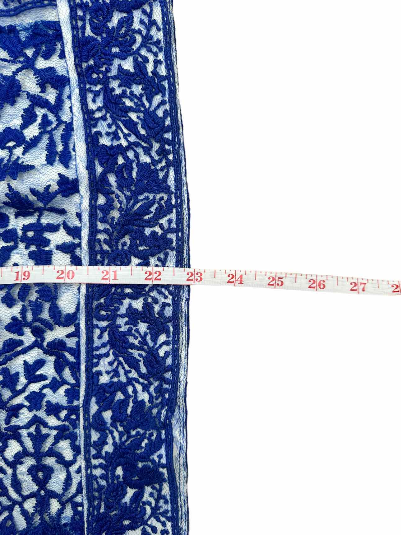 TADASHI SHOJI Blue Lace Pencil Skirt Size 4