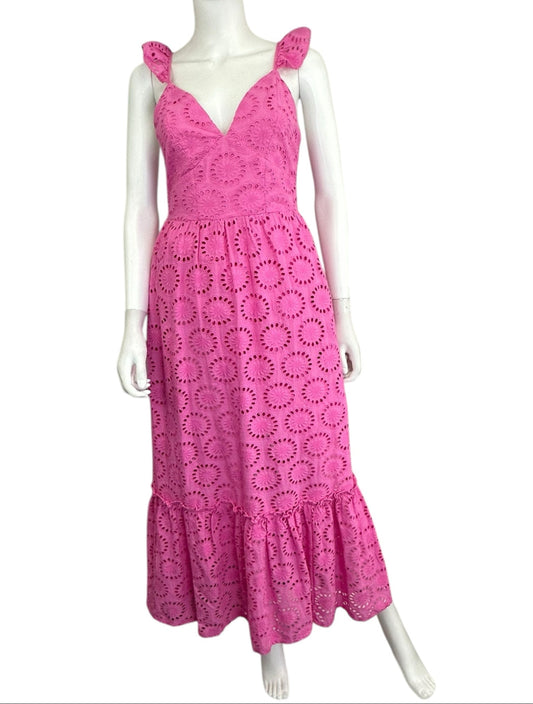 Vineyard Vines Pink Eyelet Maxi Sundress Size XS