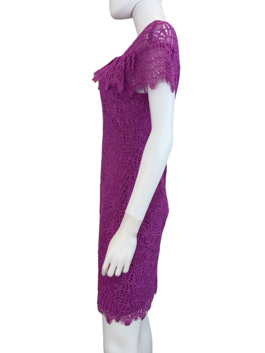 TRINA TURK Purple Mai Tai Lace Cocktail Dress Size 4