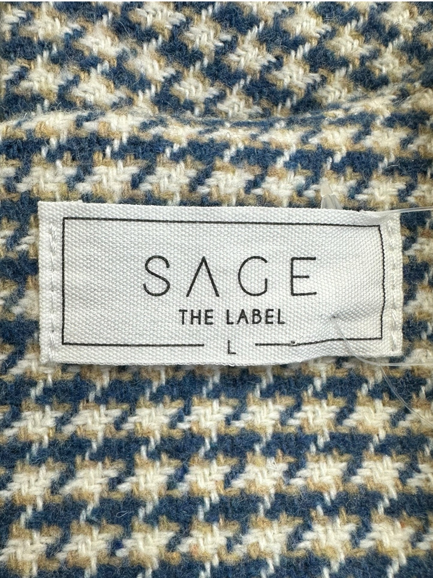 Sage The Label NWT Blue Houndstooth Journaling Romper Size L