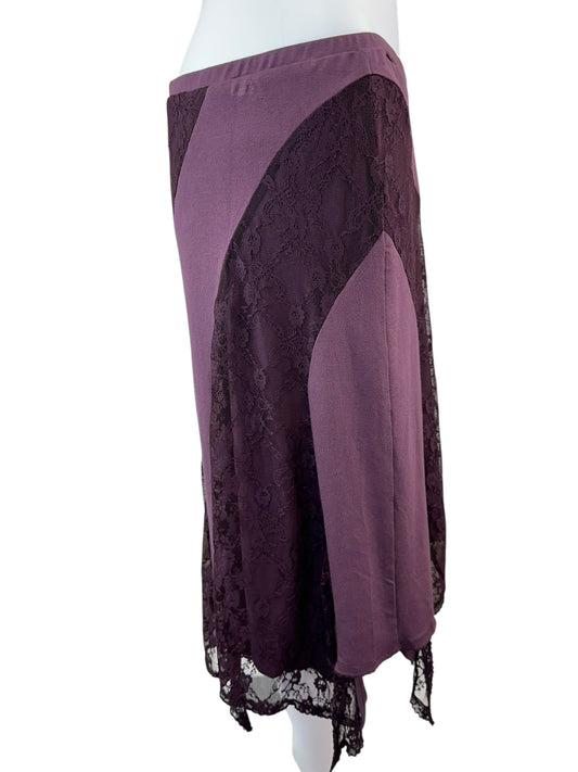 Free People NWT Purple Lace Skirt Size M