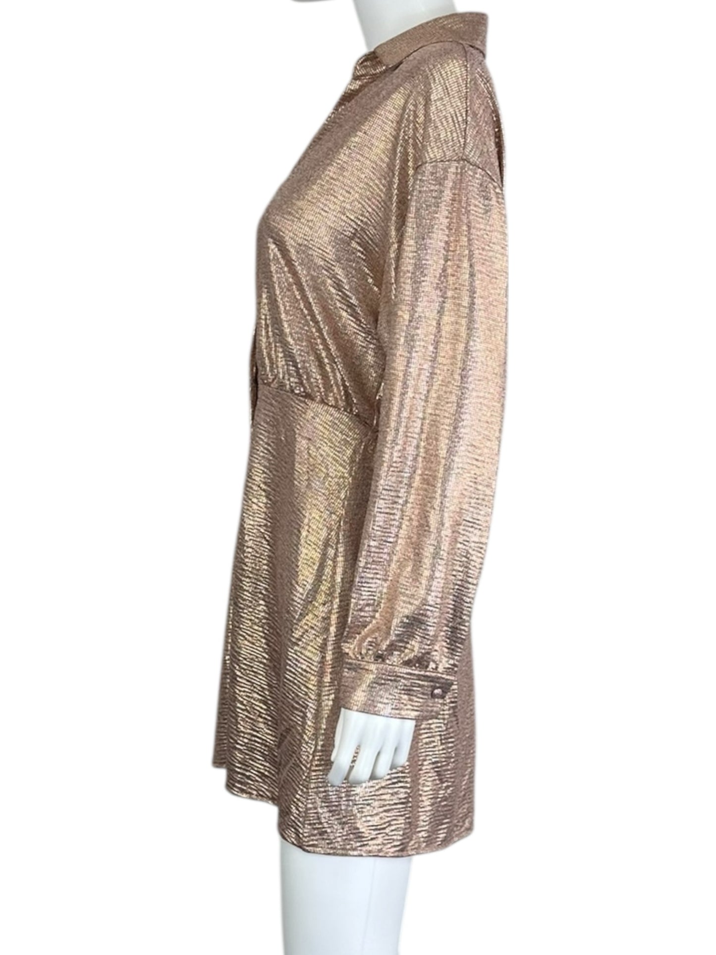 SELF CONTRAST NWT Rose Gold Mini Dress Size S