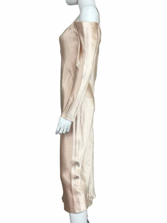 Vince. Blush Draped Sleeve Satin Slip Size XS