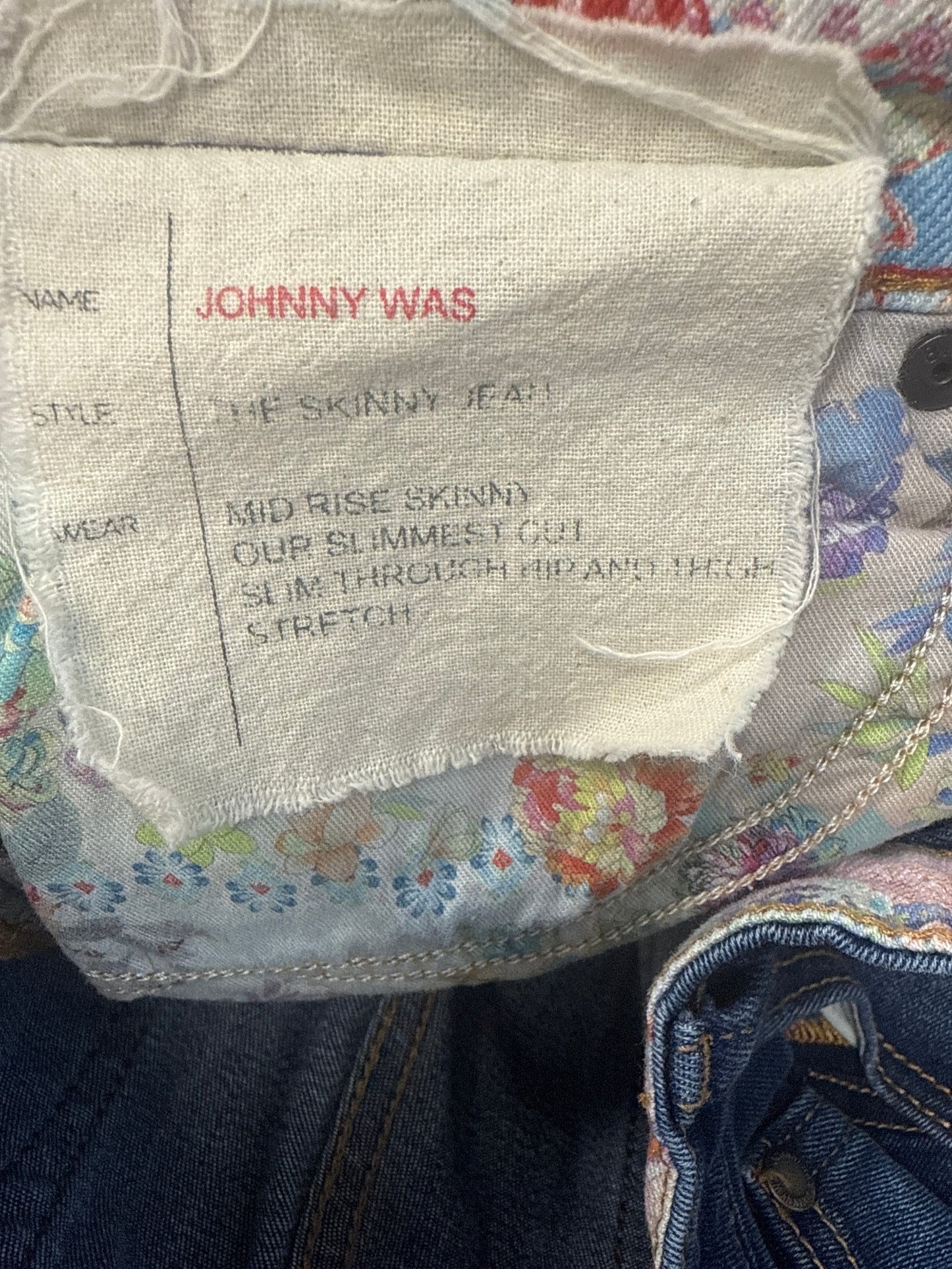 Johnny Was The Skinny Jean Size 31